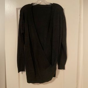 Dark Gray Wrap Sweater NWOT